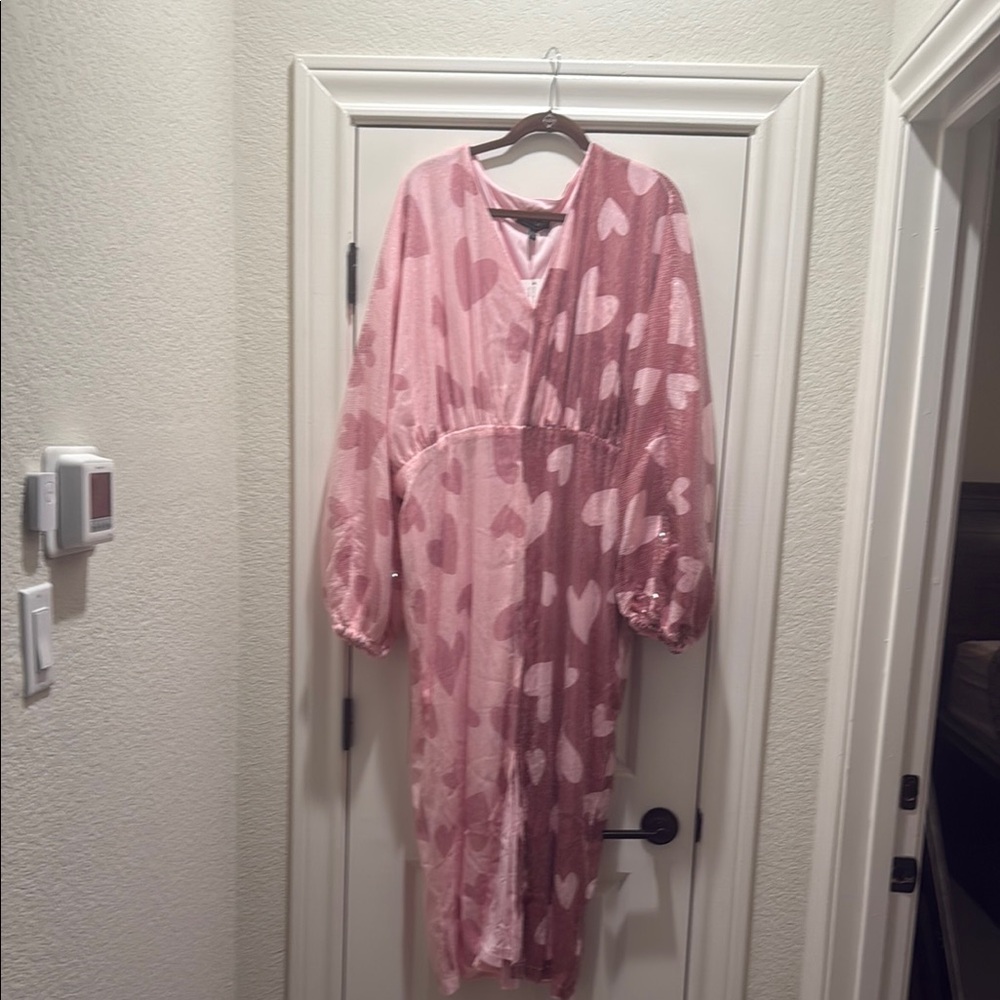 Eloquii Pink Garment sequins heart dress